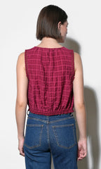 Greylin Clara Textured Eyelet Bubble Hem Top