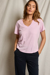 PerfectWhitetee Hendrix Cotton SS Boxy V-Neck Tee