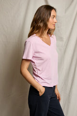 PerfectWhitetee Hendrix Cotton SS Boxy V-Neck Tee