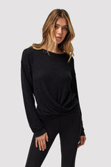 Spiritual Gangster Amelia Twist Front Long Sleeve Tee