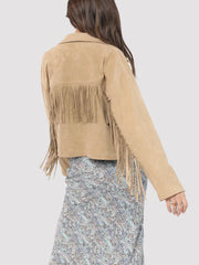 Sadie & Sage The Groove Faux Suede Fringe Jacket