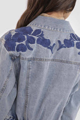 Sadie & Sage Mostly Likely Embroidered Denim Jacket