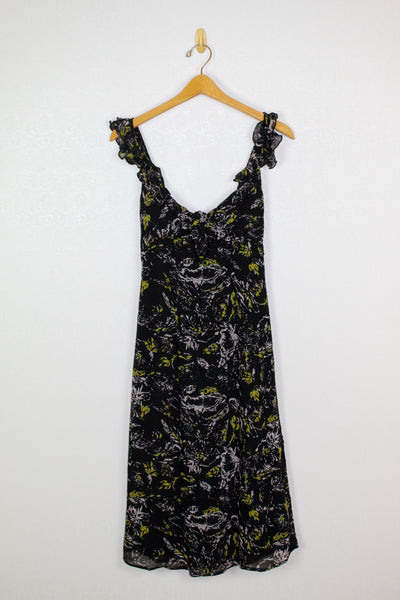 Sage Moonflower Tie Front Dress