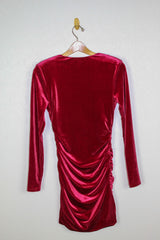 Greylin Arya Ruched Velvet Dress
