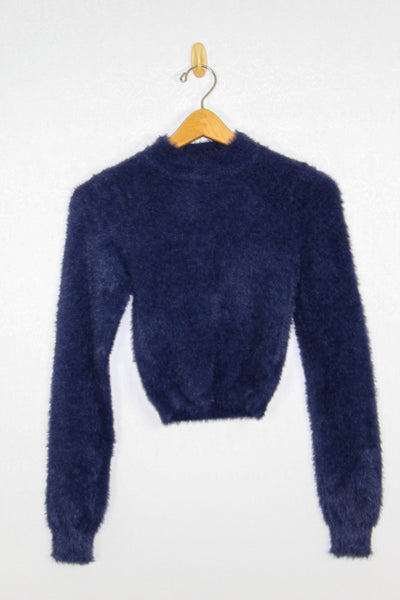 Sage The Label Irina Mock Neck Crop Sweater