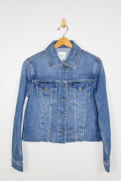 Hidden Trucker Jacket  Cut Bottom