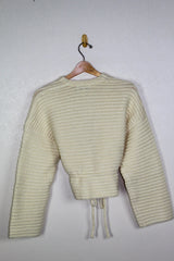 Moon River Long Sleeve Wrap Side Tie Sweater Cardigan