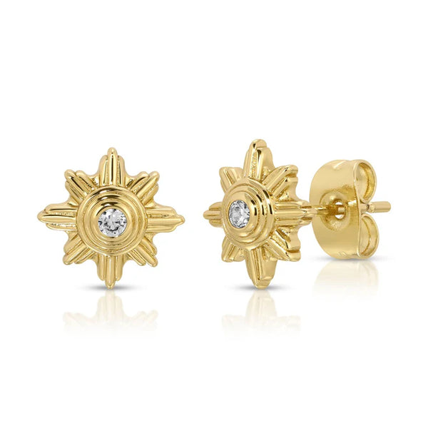 Elizabeth Stone Star Stud Earrings