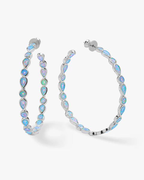 Melinda Mara Isla Blue Opal 2inch Hoops