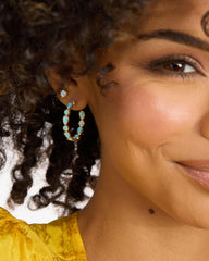 Melinda Maria Isla  Blue Opal 1inch Hoops