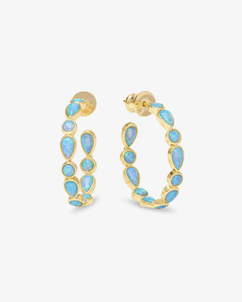 Melinda Maria Isla  Blue Opal 1inch Hoops
