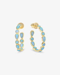 Melinda Maria Isla  Blue Opal 1inch Hoops
