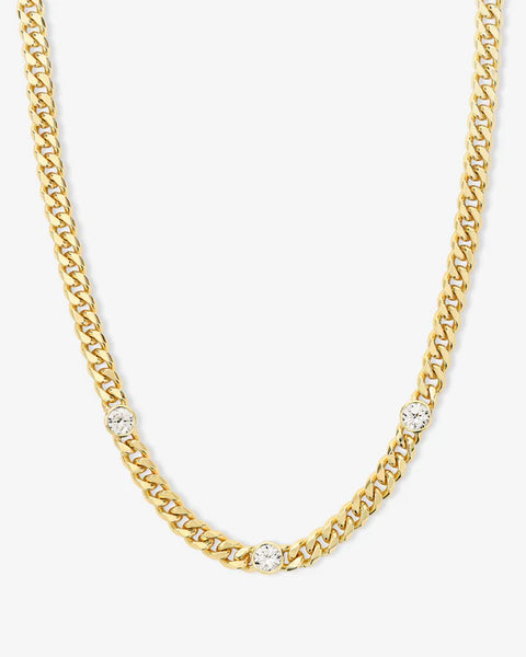 Melinda Maria Julian Triple Diamond Cuban Chain 16'