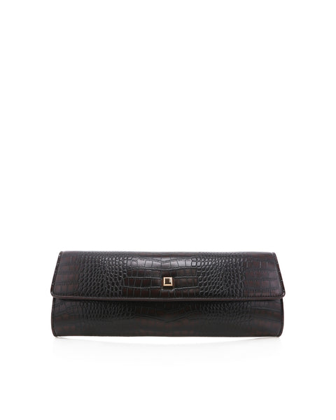 Billini Maddison Clutch Chocolate Croc