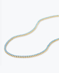 Melinda Maria Not Your Basic Blue Opal Tennis Necklace 18'