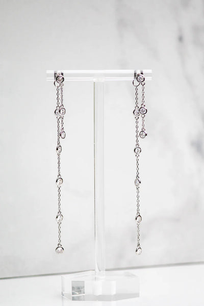 Native Gem Opera Double Chain Earrings