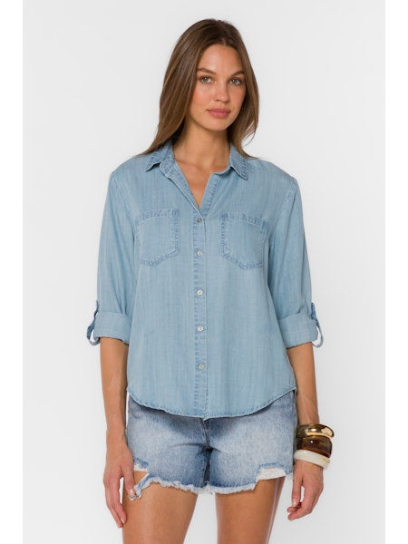 Velvet Heart Sirena Rolled Sleeve Button Up