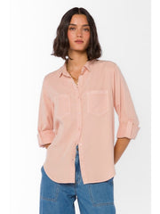 Velvet Heart Sirena Rolled Sleeve Button Up