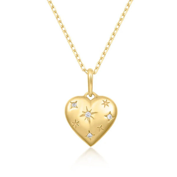 Elizabeth Stone Cosmic Heart Pendant