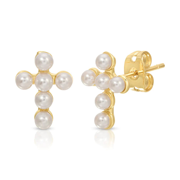 Joy Dravecky Baby Vivi Cross Studs