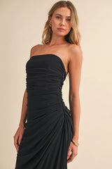 Kelsis Strapless Chiffon Dress