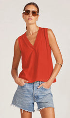 Bobi Banded V Neck Tank