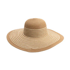 Melie Bianco Stripe Natural Straw Hat