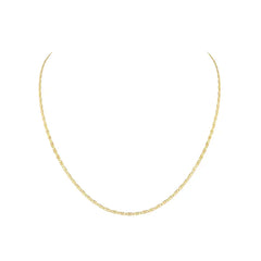 Elizabeth Stone Shimmer Flat Chain Necklace