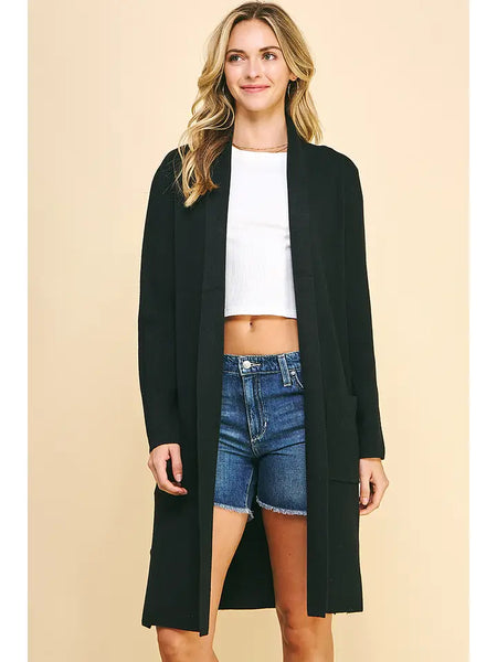 Pinch Open Knit Cardigan