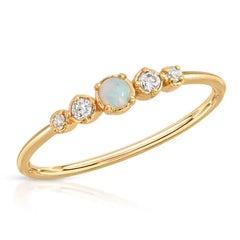 Elizabeth Stone Opal Cz Stacking Ring