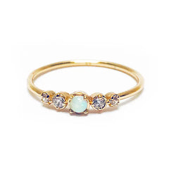 Elizabeth Stone Opal Cz Stacking Ring