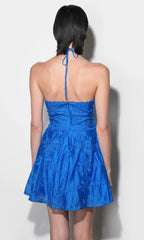 Greylin Callie Embrodered Halter Mini Dress