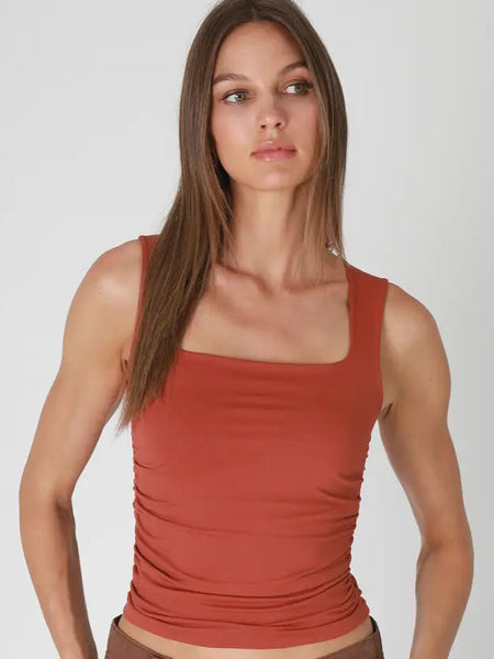 NIKIBIKI Clean Line Square Shirred Top