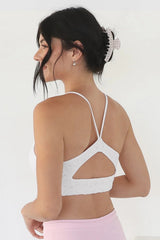 Nikibiki Textured Lace Triangle Cut-Out Bralette