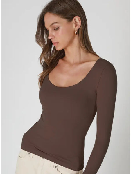 Nikibiki Clean Line Sweetheart L/S Top