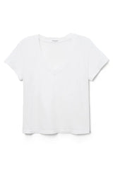 Perfectwhitetee Hendrix Cotton SS Boxy V-Neck Tee