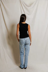 Perfectwhitetee Loretta Luxe Rib Henley Tank