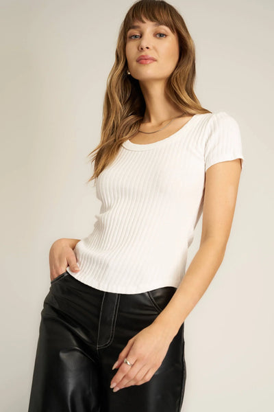 Project Social T Julie Scoop Neck Sweater Tee