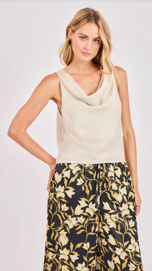 Sadie & Sage Last Cowl Neck Slvless Top