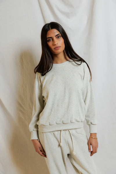 perfectwhitetee Saylor Loop Terry Sweater