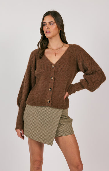 Sage The Label  Sweeping Wind Button Front Cardigan