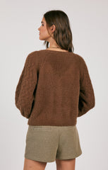 Sage The Label  Sweeping Wind Button Front Cardigan