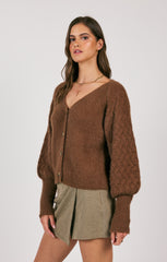 Sage The Label  Sweeping Wind Button Front Cardigan