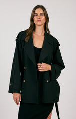 Sage The Label Strive for Belted Short Trench Jacket