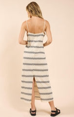 Sadie & Sage Way Out Zig Zag Weave Maxi Dress