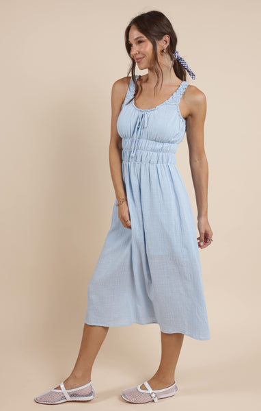 Sadie & Sage So Cal Scrunchy Detail Midi Dress