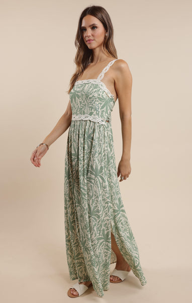 Sage The Label Palm Whisper Tie-Back Maxi
