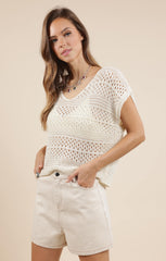Sage The Label Lennon Drop Needle Slevless Sweater
