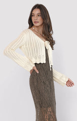 Sadie & Sage Chamomile Front Tie Cardigan