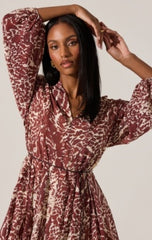 Astr Marisela Belted V-Neck Mini Dress